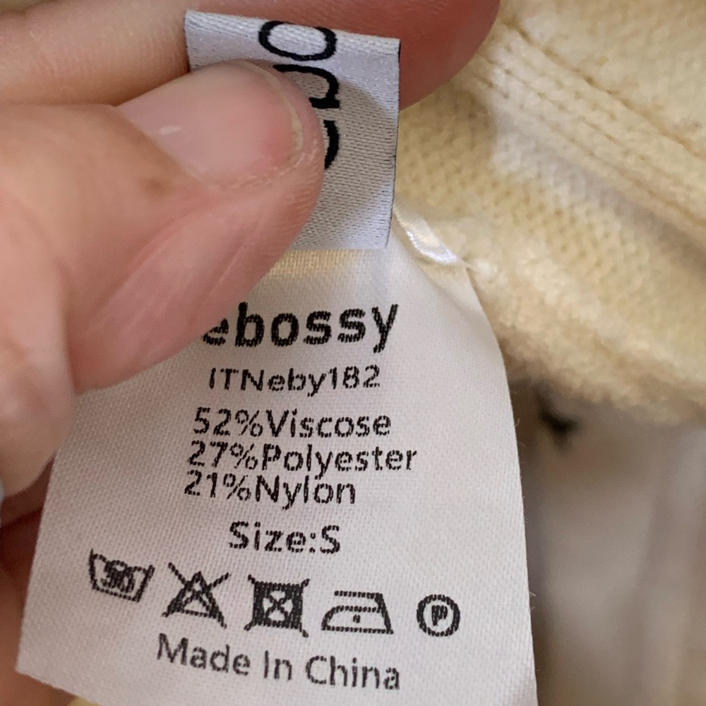 Embroidered V Neck Cardigan Size S Artsy Chunky E Girl Teacher Schoolgirl Unique - Picture 9 of 12